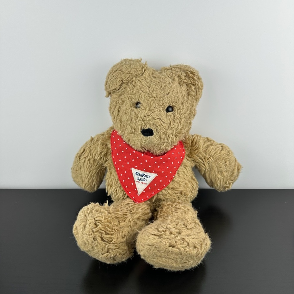 Eden OshKosh B'Gosh Vestbak Teddy Bear 12” Polka Dot Scarf Plush Stuffed Animal